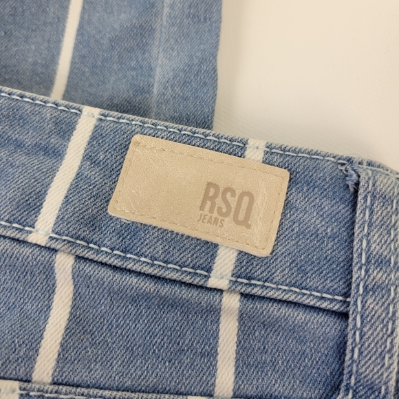RSQ Striped Jeans Cali High Rise Sz 0/24 NWOT - Picture 5 of 13